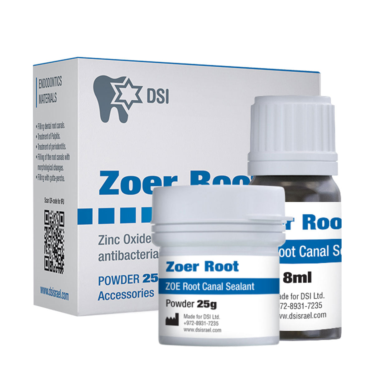 Zoer Root Zinc Oxide Eugenol Root Canal Sealant Cement Powder25g Liquid 8ml